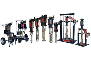 ARO pneumatic piston pump solutions for coating, dispensing, extrusion and transfer industrial applications.