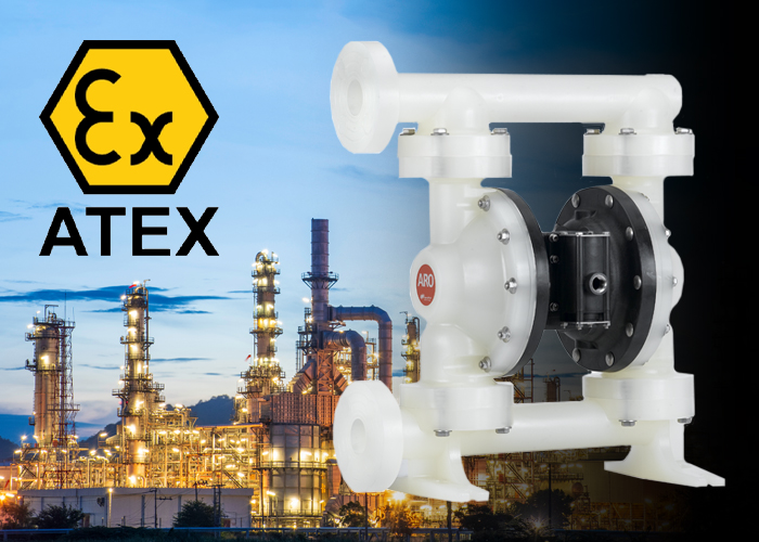 Air operated diaphragm pumps of ARO for acid transfers are ATEX certified.