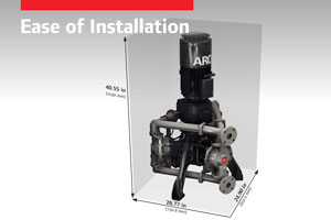 La bomba eléctrica de diafragma Serie EVO de ARO es fácil de instalar